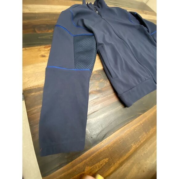 Adidas Navy Sport Jacket Full Zip Parley Ocean Plastic Ecologic Men’s Size XL - Picture 3 of 8